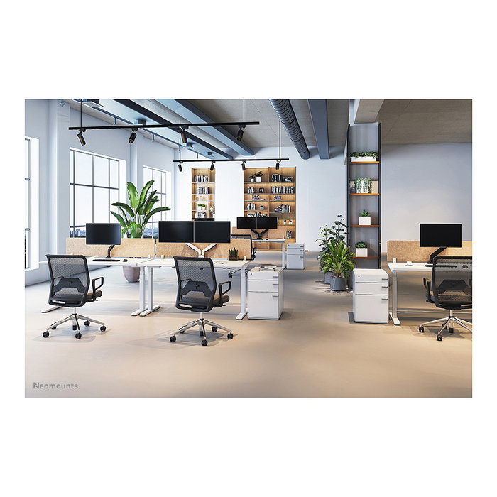 Newstar NEOMOUNTS NM-D750DWHITE Brazo de monitor de escritorio con resorte de gas, 10-32", 9 kg, 100x100 mm, color Blanco