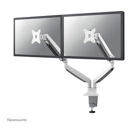 Newstar NEOMOUNTS NM-D750DWHITE Brazo de monitor de escritorio con resorte de gas, 10-32", 9 kg, 100x100 mm, color Blanco