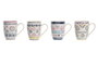 DKD Home Decor Mug Boho Multicolor 8.3 x 10.5 x 11.5 cm (12 Unidades)