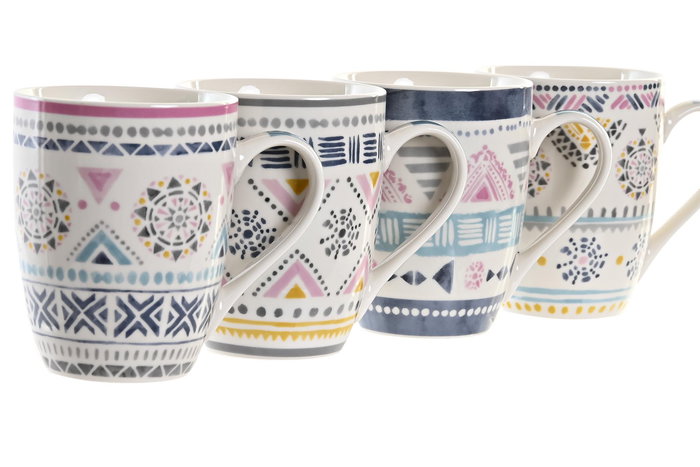 DKD Home Decor Mug Boho Multicolor 8.3 x 10.5 x 11.5 cm (12 Unidades) DKD Home Decor Mug Boho Multicolor 8.3 x 10.5 x 11.5 cm (12 Unidades)