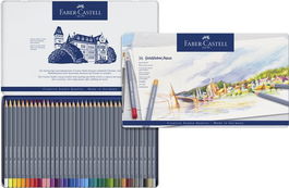 Lapices Acuarelables Faber-Castell Goldfaber Aqua 1146 Estuche De Metal De 36