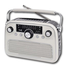 SAMI Radio multimedia de 3 bandas con alimentación AC/bat/solar crema