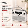 SAMI Radio multimedia de 3 bandas con alimentación AC/bat/solar crema