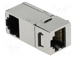 DeLOCK Módulo Keystone RJ45 hembra a RJ45 hembra Cat.6A 90° gris
