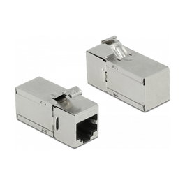 DeLOCK Módulo Keystone RJ45 hembra a RJ45 hembra Cat.6A 90° gris
