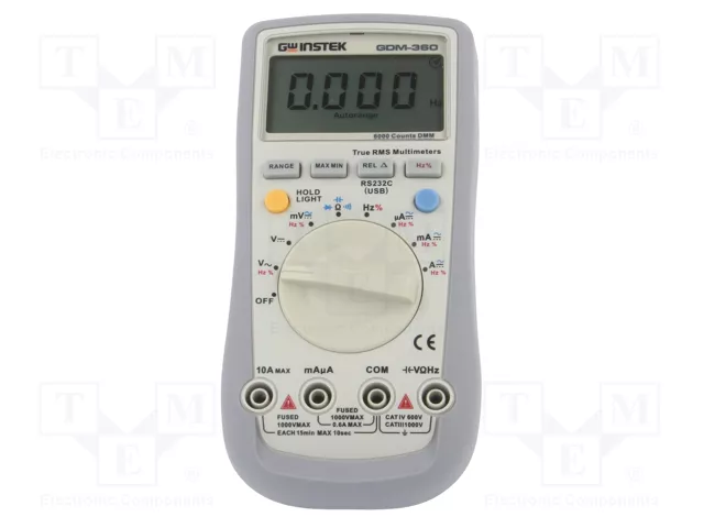 GW INSTEK GDM-360 Multímetro Digital True RMS con RS232