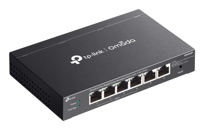 TP-Link ES206GP Omada Switch de 6 puertos Gigabit con 4 puertos PoE+