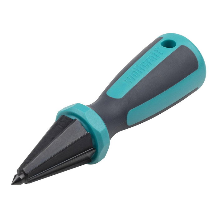 Wolfcraft Fresa de Escariar Manual Ø5-Ø24 x 40 mm, Cónica 9 Filos con Punta Marcadora para Yeso, Plástico y Desbarbar Wolfcraft Fresa de Escariar Manual Ø5-Ø24 x 40 mm, Cónica 9 Filos con Punta Marcadora para Yeso, Plástico y Desbarbar