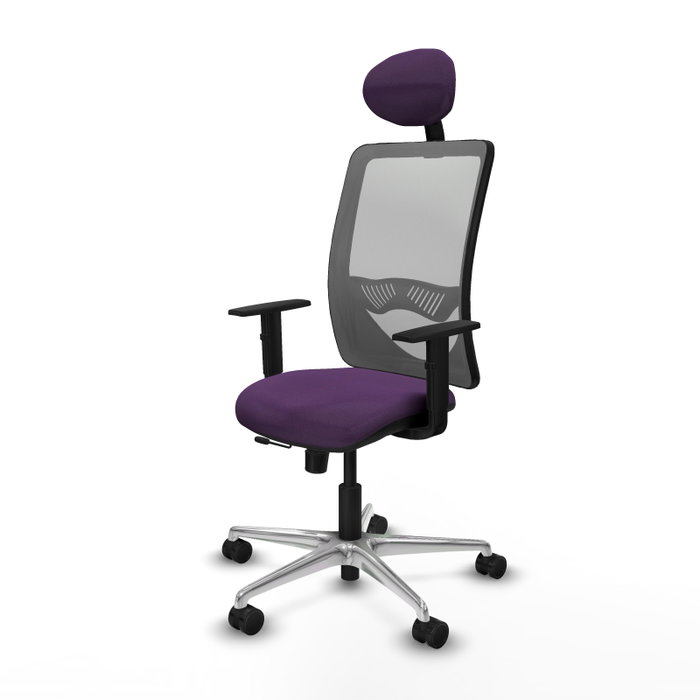 PIQUERAS Y CRESPO Silla de oficina Zulema con mecanismo Sincro/Traslack, Morado y Gris PIQUERAS Y CRESPO Silla de oficina Zulema con mecanismo Sincro/Traslack, Morado y Gris