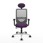 PIQUERAS Y CRESPO Silla de oficina Zulema con mecanismo Sincro/Traslack, Morado y Gris