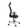 PIQUERAS Y CRESPO Silla de oficina Zulema con mecanismo Sincro/Traslack, Morado y Gris
