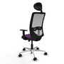 PIQUERAS Y CRESPO Silla de oficina Zulema con mecanismo Sincro/Traslack, Morado y Gris