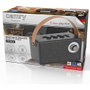 Camry CR 1902 Radio Portátil FM/Altavoz Bluetooth con TWS, Radio FM 87-108 MHz, USB-C, SD Card, AUX, 1500 mAh, Color Negro con Asa