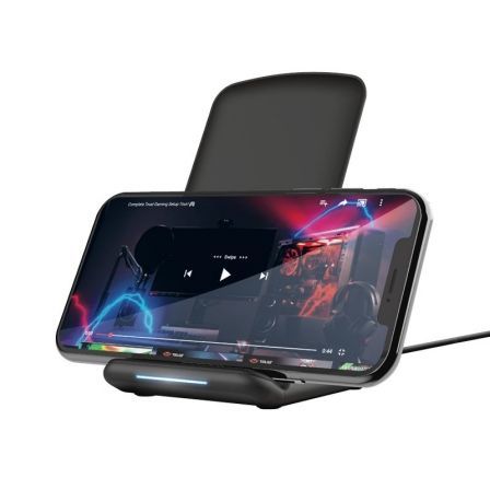 BASE DE CARGA INALÁMBRICA TRUST PRIMO 10 WIRELESS FAST-CHARGING STAND - ENTRADA 18W MAX - POTENCIA SALIDA INALÁMBRICA 5/7.5/10W - COMPATIBLE CON QI
