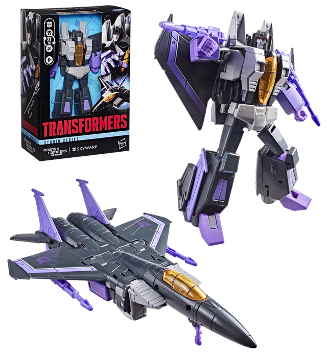 Hasbro Transformers Studio Series Skywarp Figura de 16,5 cm de Transformers: La películay Hasbro Transformers Studio Series Skywarp Figura de 16,5 cm de Transformers: La películay