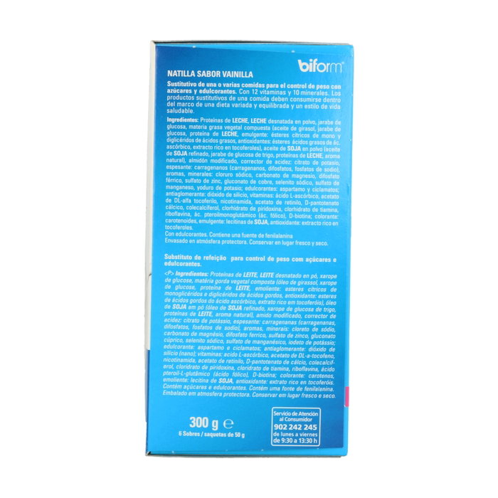 Biform Natilla sabor vainilla 6 sobres Biform Natilla sabor vainilla 6 sobres