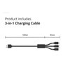 Conceptronic ALTHEA16B Cargador GaN de 33W con 2 puertos y cable 3-en-1