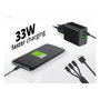 Conceptronic ALTHEA16B Cargador GaN de 33W con 2 puertos y cable 3-en-1