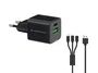 Conceptronic cargador 2port 33w,1xusb-c,1xusb-a +3-in-1 sw