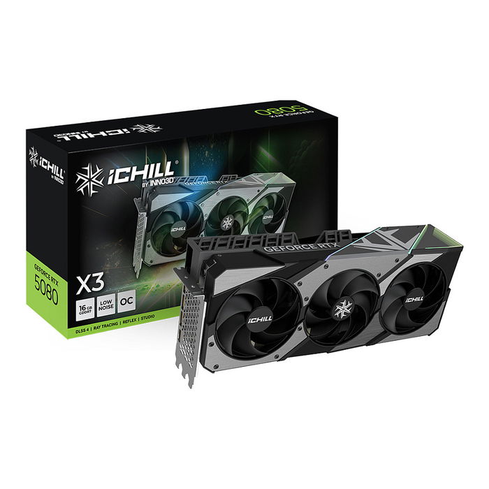 Inno3D GeForce RTX 5080 iChill X3 V2 16GB GDDR7 3 Ventiladores, Enfriamiento Avanzado