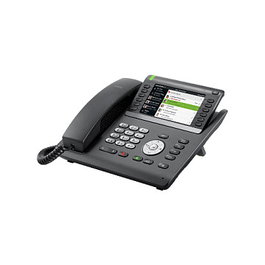 Unify OpenScape CP700X Teléfono IP con pantalla TFT de 5", Teclado retroiluminado, Ethernet Gigabit, PoE y Bluetooth - Negro