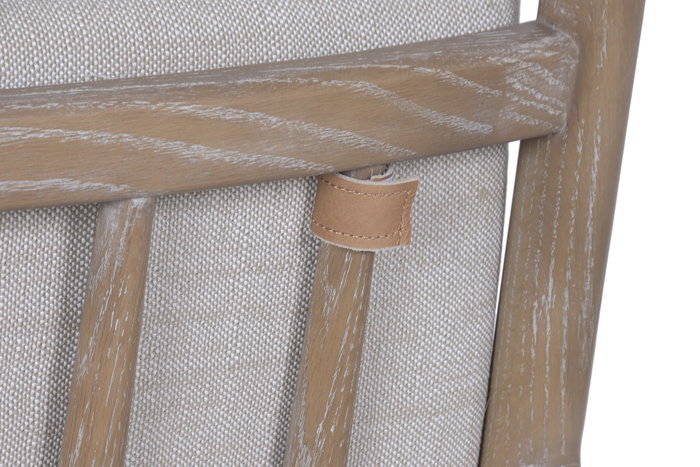 DKD Home Decor Silla de Fresno y Poliéster Beige DKD Home Decor Silla de Fresno y Poliéster Beige