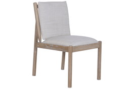 DKD Home Decor Silla de Fresno y Poliéster Beige