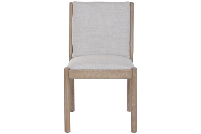 DKD Home Decor Silla de Fresno y Poliéster Beige