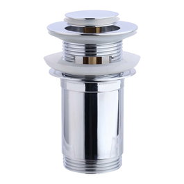 Verhal Válvula Clic-Clac Pequeña para Lavabo y Bidé, 1 1/4 Pulgada (Ø63 x 85 mm), Latón Cromado