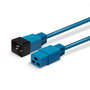 Lindy Cable de Extensión de Alimentación Eléctrica IEC C19 a C20, 3m Azul, H05-VVF 3G 1.50mm² para Servidores y Equipos IT