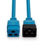 Lindy Cable de Extensión de Alimentación Eléctrica IEC C19 a C20, 3m Azul, H05-VVF 3G 1.50mm² para Servidores y Equipos IT
