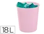 Archivo 2000 Papelera Ecogreen 18 Litros Rosa Pastel Plástico 100% Reciclado 290x310 mm