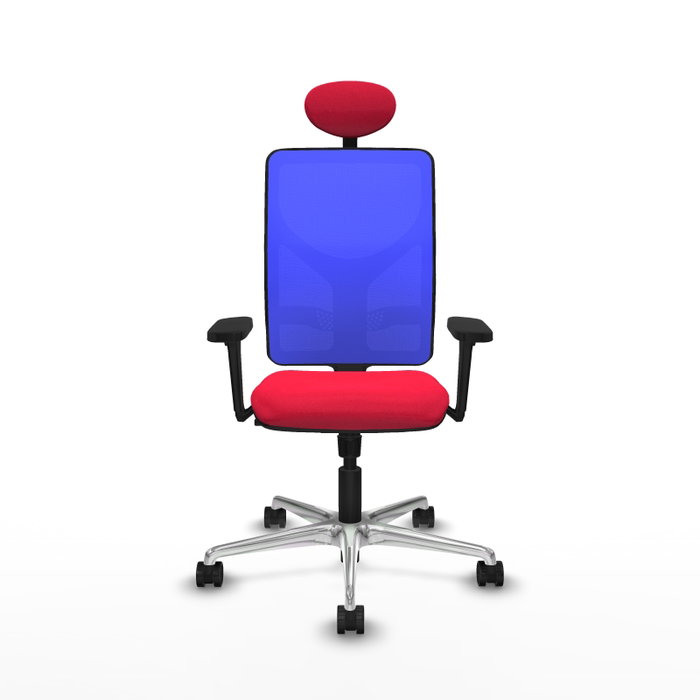PIQUERAS Y CRESPO Silla de oficina Motilla con mecanismo Sincro, Rojo y Azul