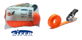 SIFER Cinta de Amarre con Trinquete 25 mm 5 m