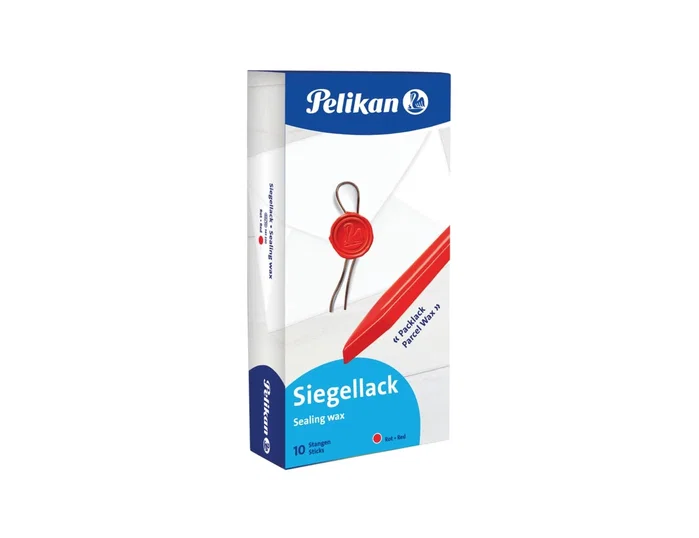 Pelikan Lacre en barras color rojo, caja de 10 unidades