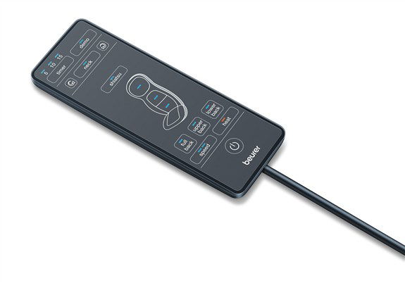 Beurer MG-254 Funda Asiento Masaje Shiatsu con Calor y Luz para Espalda y Cuello, Ajustable