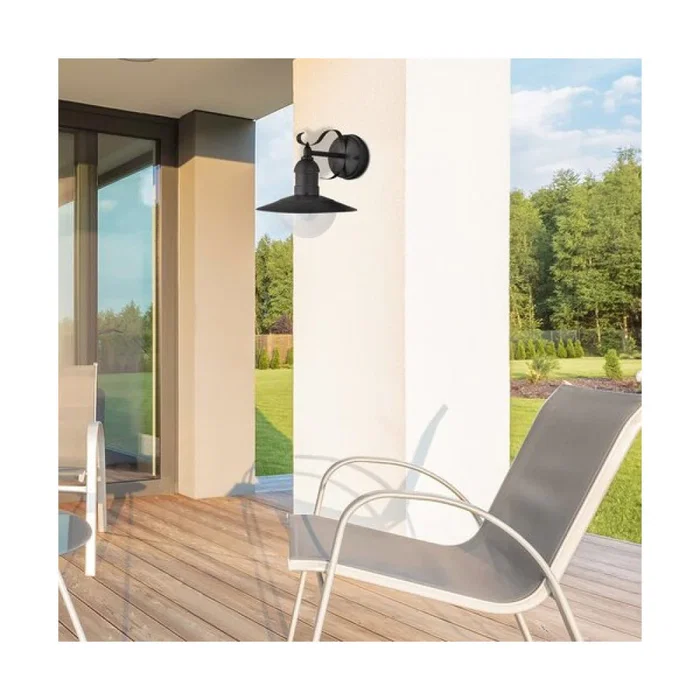 RABALUX Aplique de Exterior Oslo 1xE27 IP44 Metálico con Pantalla Translúcida para Bombilla hasta 60W - RAB-8270 RABALUX Aplique de Exterior Oslo 1xE27 IP44 Metálico con Pantalla Translúcida para Bombilla hasta 60W - RAB-8270