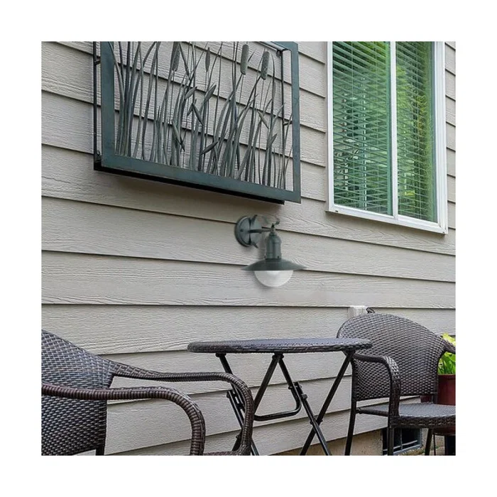 RABALUX Aplique de Exterior Oslo 1xE27 IP44 Metálico con Pantalla Translúcida para Bombilla hasta 60W - RAB-8270 RABALUX Aplique de Exterior Oslo 1xE27 IP44 Metálico con Pantalla Translúcida para Bombilla hasta 60W - RAB-8270