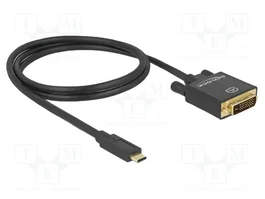 DeLOCK Adaptador USB Type-C™ a DVI 24+1 4K 30 Hz 1 m Negro