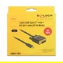 DeLOCK Cable Adaptador DVI 24+1 a USB-C (ST-ST) 1 m, 4K 30 Hz, Negro