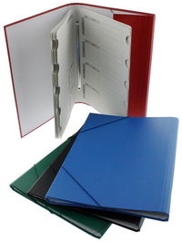 Carpeta Clasificadora Dohe Carton Plastif. Fº 12 Dptos.Gomas Y Solapa 3 Col.Surt.(Azul-Rojo-Verde)