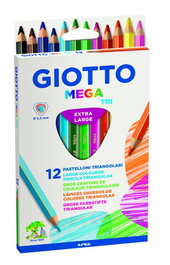 Lapices De Colores Giotto Mega Tri Caja De 12 (Set de 6)