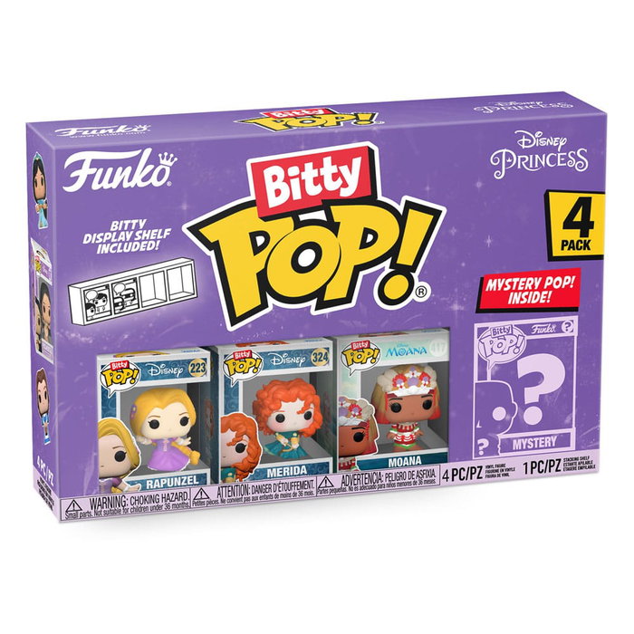 Funko Disney Princesses Pack de 4 Figuras Bitty POP! Rapunzel