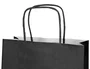 Q-connect Bolsa papel celulosa negro S con asa retorcida 240x320x100 mm