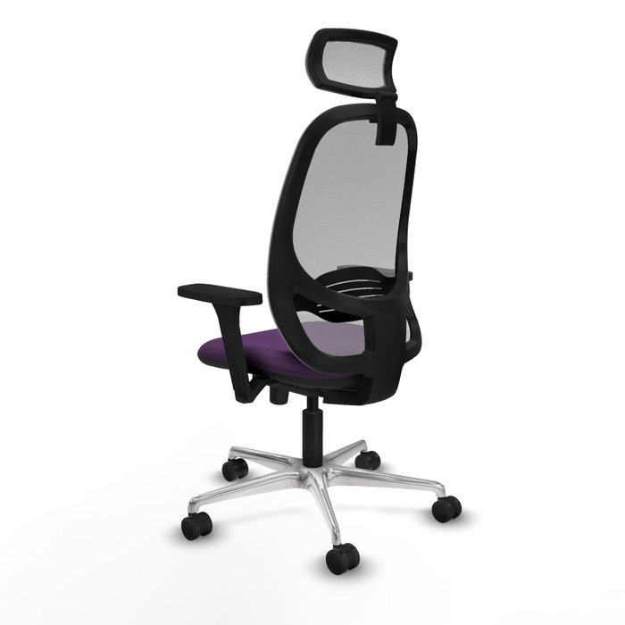 PIQUERAS Y CRESPO Silla de oficina Cilanco con mecanismo Sincro, Morado y Gris