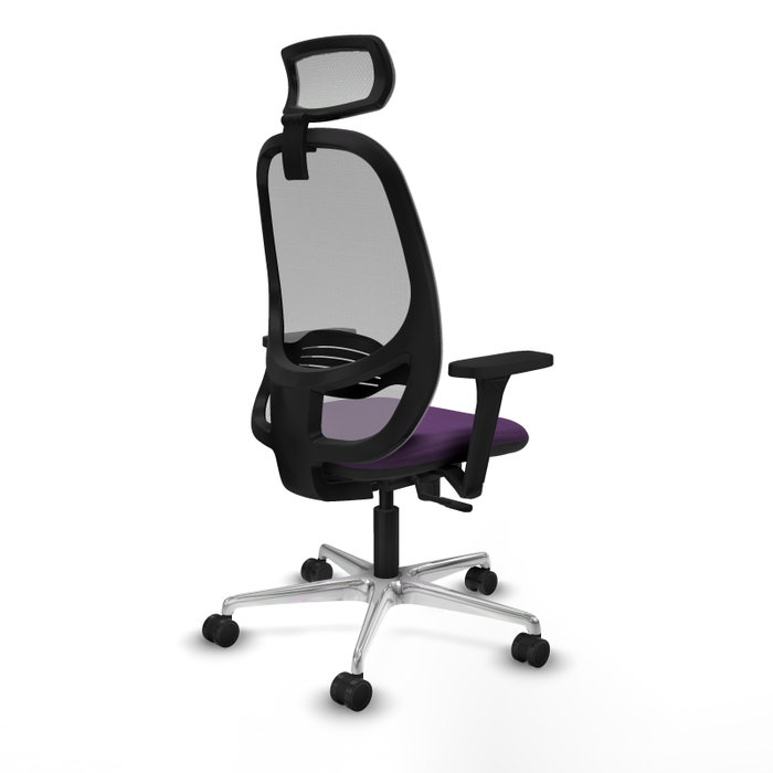 PIQUERAS Y CRESPO Silla de oficina Cilanco con mecanismo Sincro, Morado y Gris