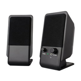 Ewent EW3528 - Altavoces para PC 2.0, 12W Max (6W RMS), Conexión USB y Jack 3.5mm, Plug & Play, Negro, para Oficina y Gaming