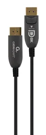 Gembird CC-DP8K-AOC-20M Cable DisplayPort AOC Activo Óptico 8K 60Hz 20m, Fibra Óptica, DP 1.4, 7680x4320, Negro, Conectores Metálicos