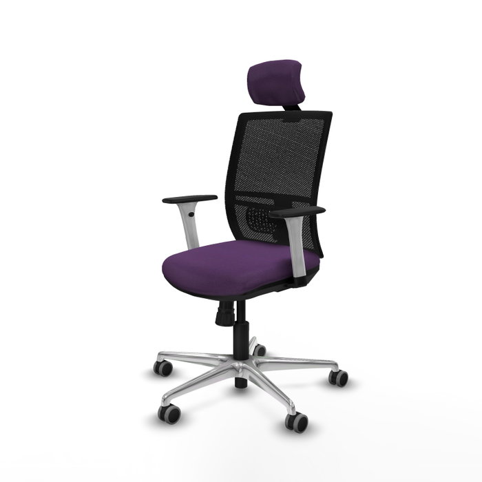 PIQUERAS Y CRESPO Silla de oficina Yunquera Morada con mecanismo Sincro