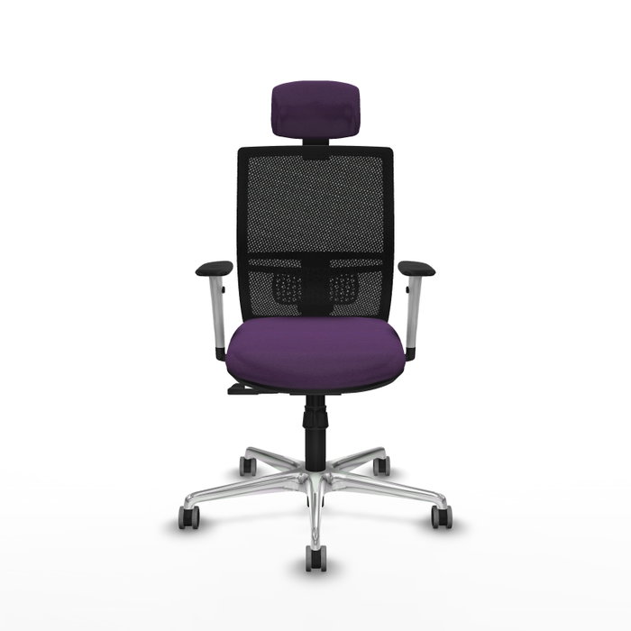 PIQUERAS Y CRESPO Silla de oficina Yunquera Morada con mecanismo Sincro